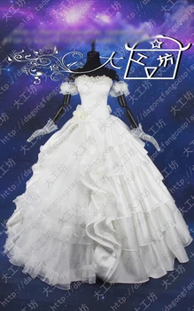 

Puella Magi Madoka Magica Madoka Kaname Wedding Dress White Gown Cosplay Costume Halloween Uniform Outfit Custom-made
