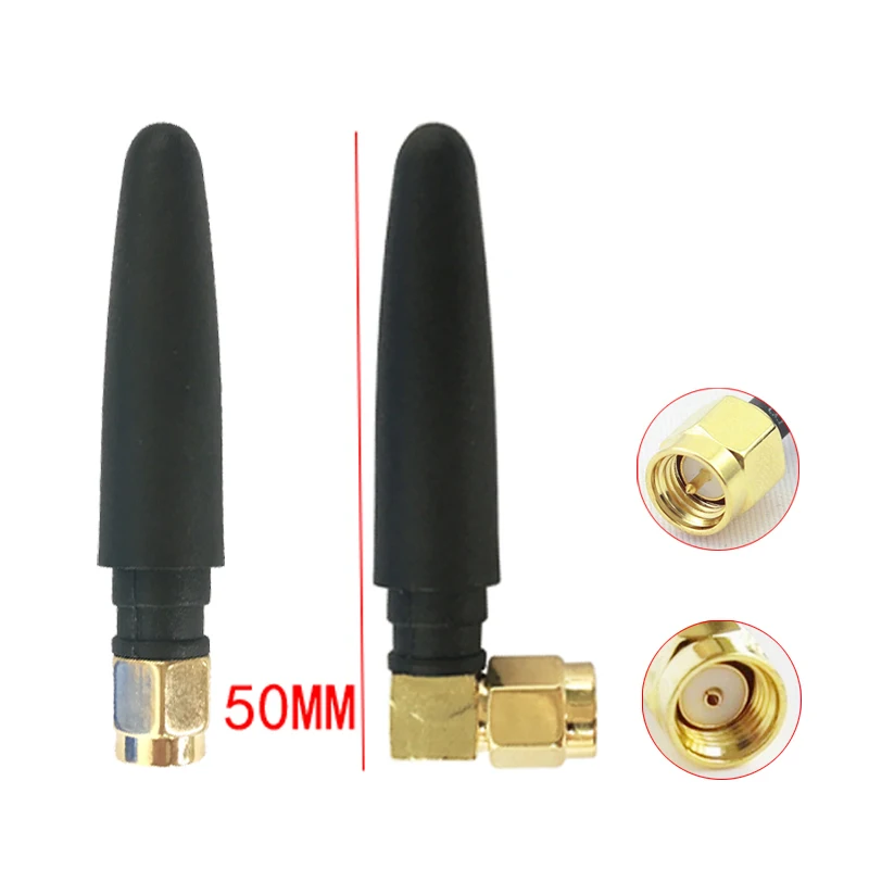

2.4G small pepper elbow antenna 2PCS 2400MHZ WIFI Bluetooth antenna 2DB length 5CM SMA connector