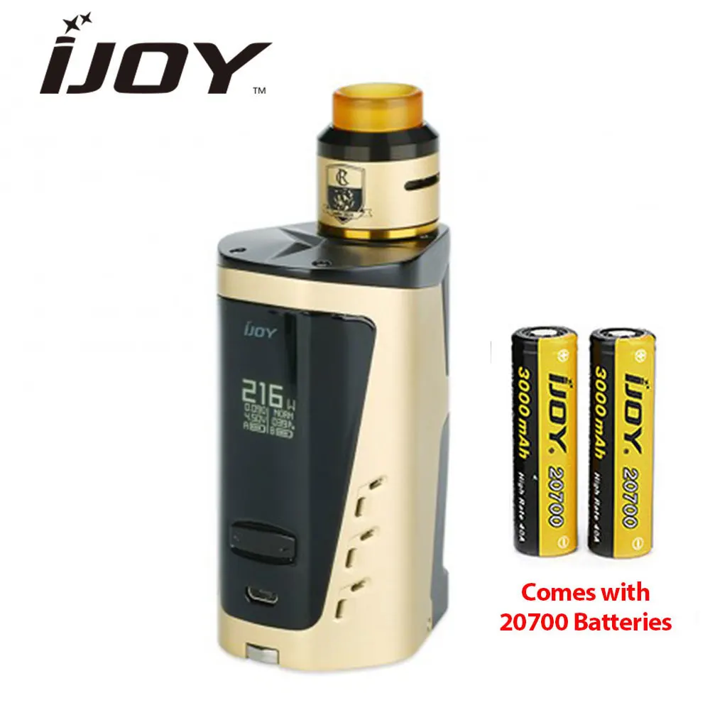 

Clearance IJOY CAPO 216 SRDA Squonker Kit with COMBO SRDA Atomizer & 216W Squonk MOD & Dual 20700 6000mAh Batteries Vaping Kit