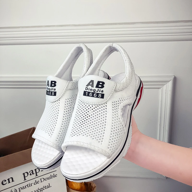 flats Women Sandals 2019 Comfortable Breathable Mesh Non-slip Ladies Casual Walking Summer Beach Sandals Shoes women mujer #962