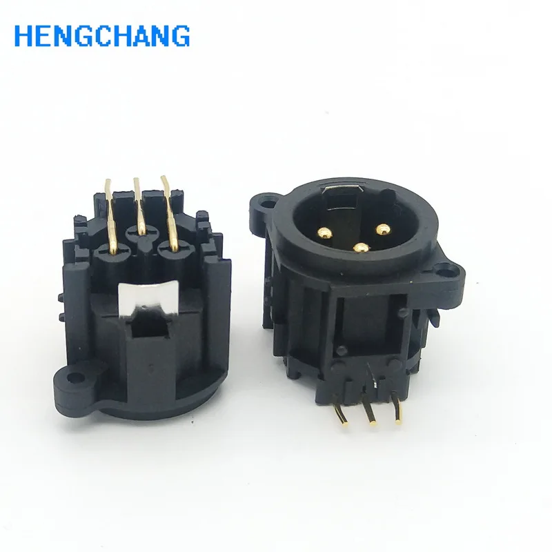 10 шт./лот 3Pin XLR гнездо шасси разъем Панель Крепление для аудио динамик