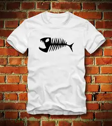 Для женщин футболка Boardrippaz футболка Fisch Piranha рыбьей кости кнохен Skelett Скелет Зомби Twd женский фантастические