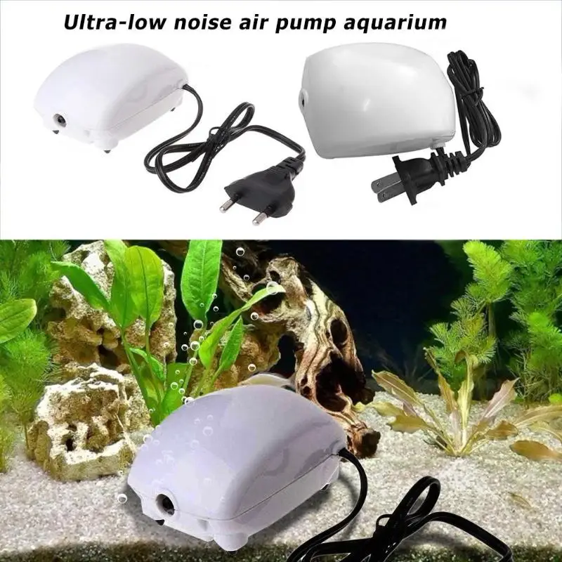 Ультра низкий уровень шума аквариум воздушный насос пузырьковый компрессор кислородный насос плоская вставка/круглая вставка высокая эффективность