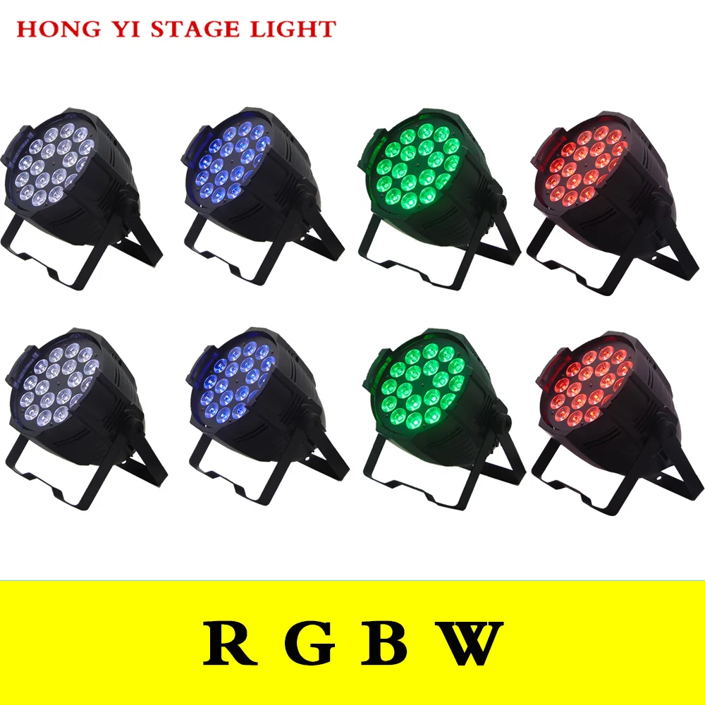 

12W RGBW 18pcs LED par light DMX512 Sound control colorful stage light for DJ music 8pcs/lot