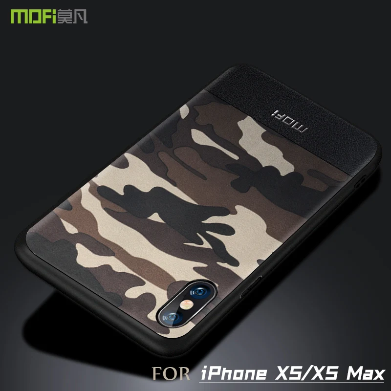 For iPhone XS Case iPhone XR Case MOFi Original iPhone XS Max Case Fabric Back Cover Soft TPU edge Full Cover Business Cases iphone 7 cover