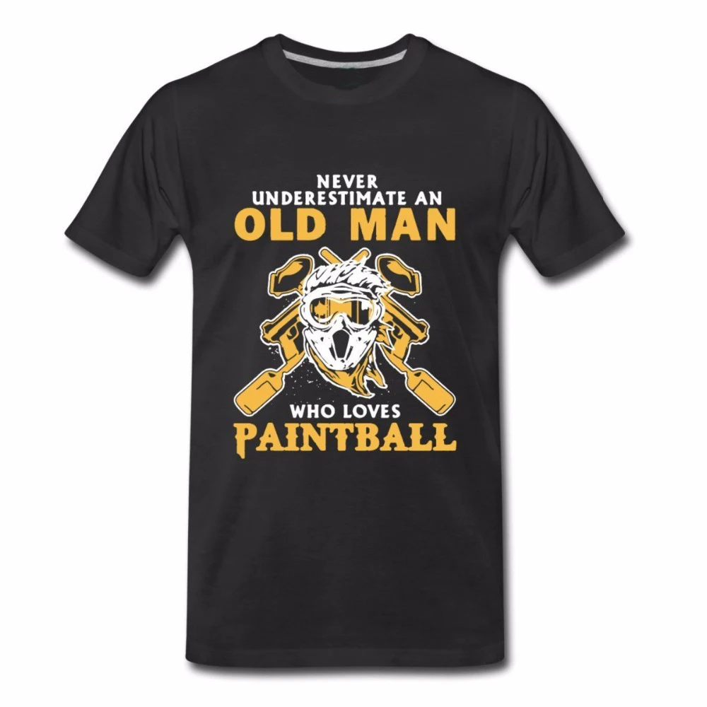 Men T shirt Homme 2019 Print Men T Shirt Summer Never Underestimate An Old Man Paintball Men'S T-Shirt Company Tee Shirts