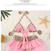 Купальник для девочек, кружевная юбка, стильный купальный костюм бикини, 2 предмета, детский купальник розового цвета, красивая одежда, купальный костюм