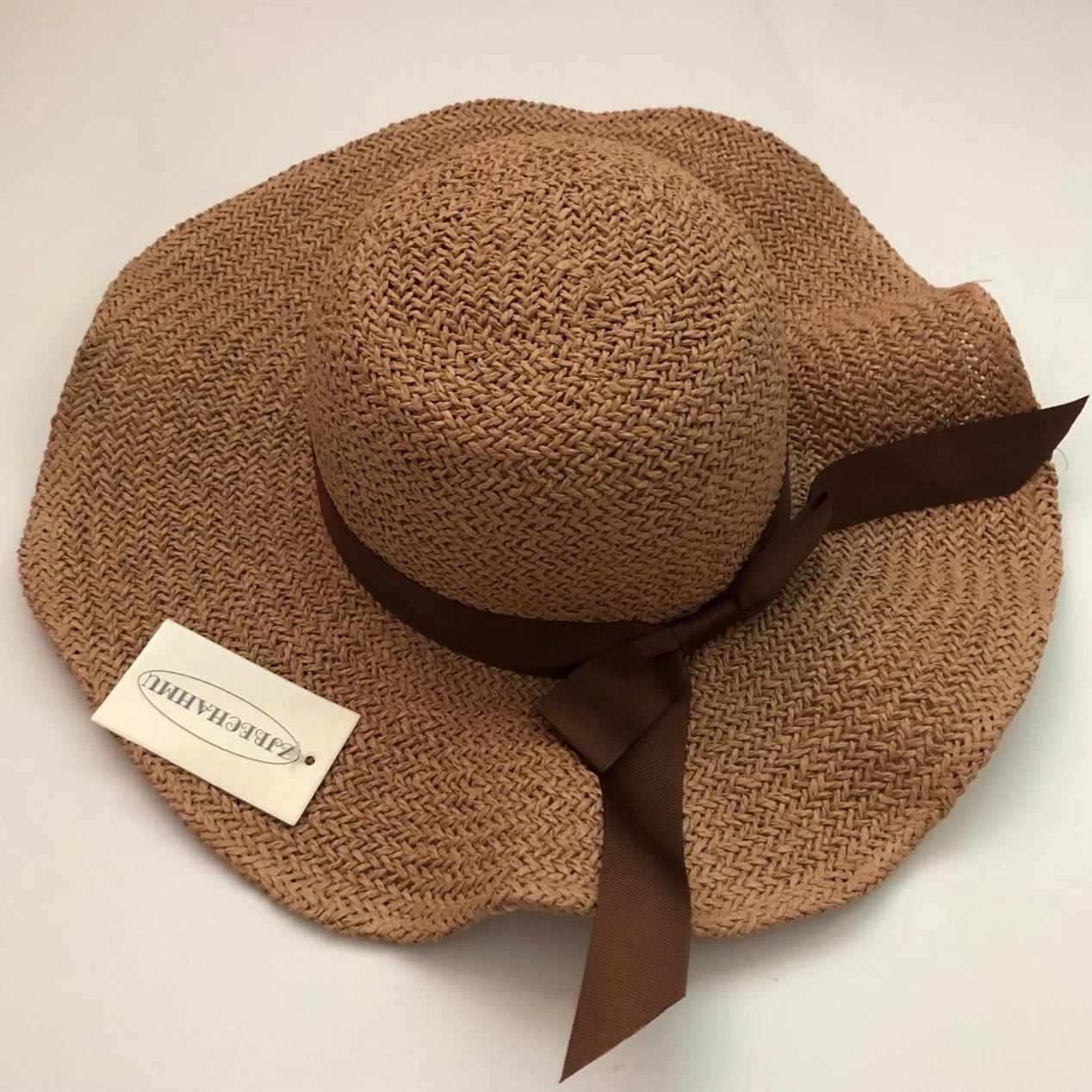

ZJBECHAHMU Casual Solid Vintage Straw Sun Hats For Women Summer Caps Outdoor holiday shade beach folding straw hat New fedoras