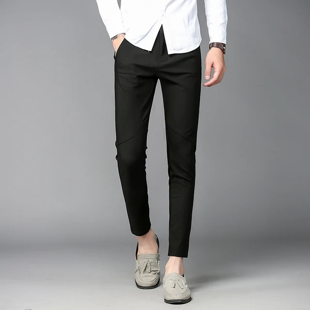 2017 new wedding luxury mens dress ankle lenght pants pencil pattern