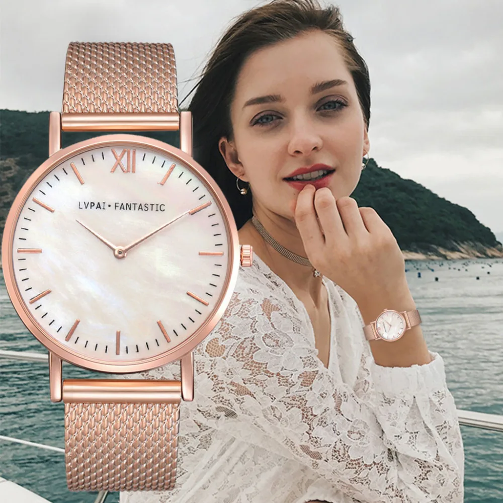 

Lvpai Ultra thin Ladies Watch Brand Luxury Women Watches Rose Gold Stainless Steel Quartz Ladies Wrist Watch montre femme 40Q