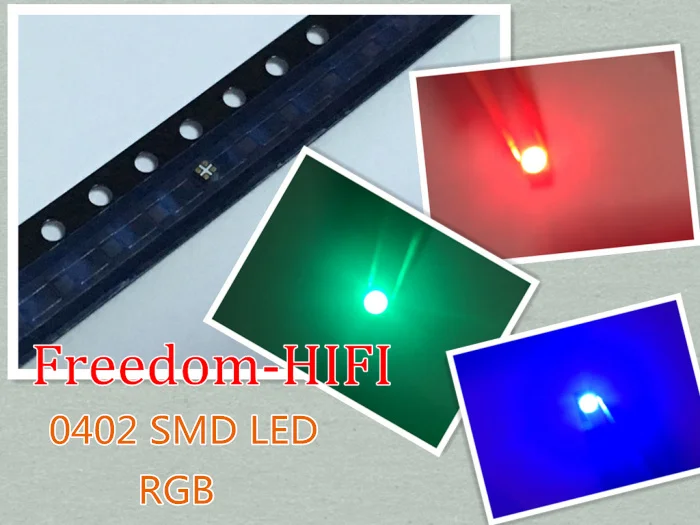 Светодиодный 0402 / 1005 SMD светильник бусины Яркая Цветная (RGB) Красный цвет зеленый