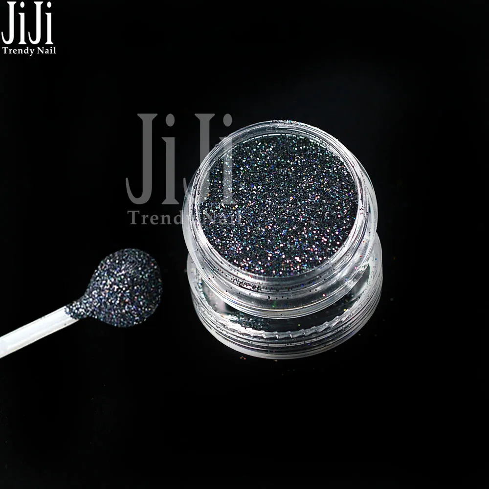 

1g Nail Art Glitters Laser Shinning Black Low key Designs Beauty Accessories Glitter For DIY Nail Polish JIL15