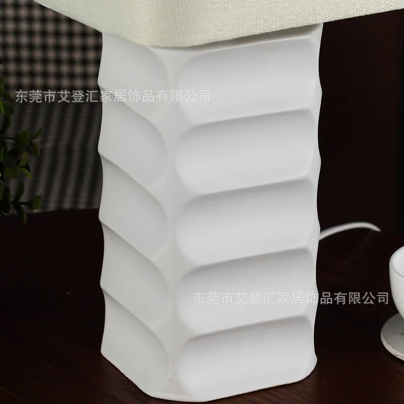 Tuda белая керамическая настольная лампа Европейский стиль настольная лампа для спальни прикроватная настольная лампа гостиная настольная лампа