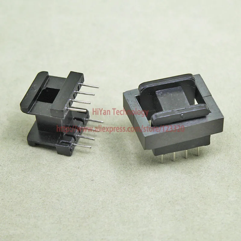

10sets/lot EE25 PC40 Ferrite Magnetic Core and 4 Pins + 4 Pins Side Entry Plastic Bobbin Customize Voltage Transformer