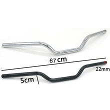 Ретро черный серебряный мотоцикл 22 мм ручка бар универсальный скутер мотоцикл 7/" бар мотор Модный Руль мото винтажный бар
