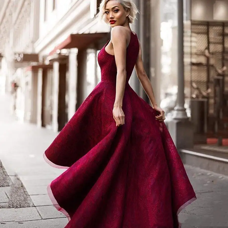 picture color Платья для выпускного вечера, темно-Красное Кружевное платье vestido de gala, сексуальное платье на выпускной, бальное платье, вечернее платье - Цвет: picture color
