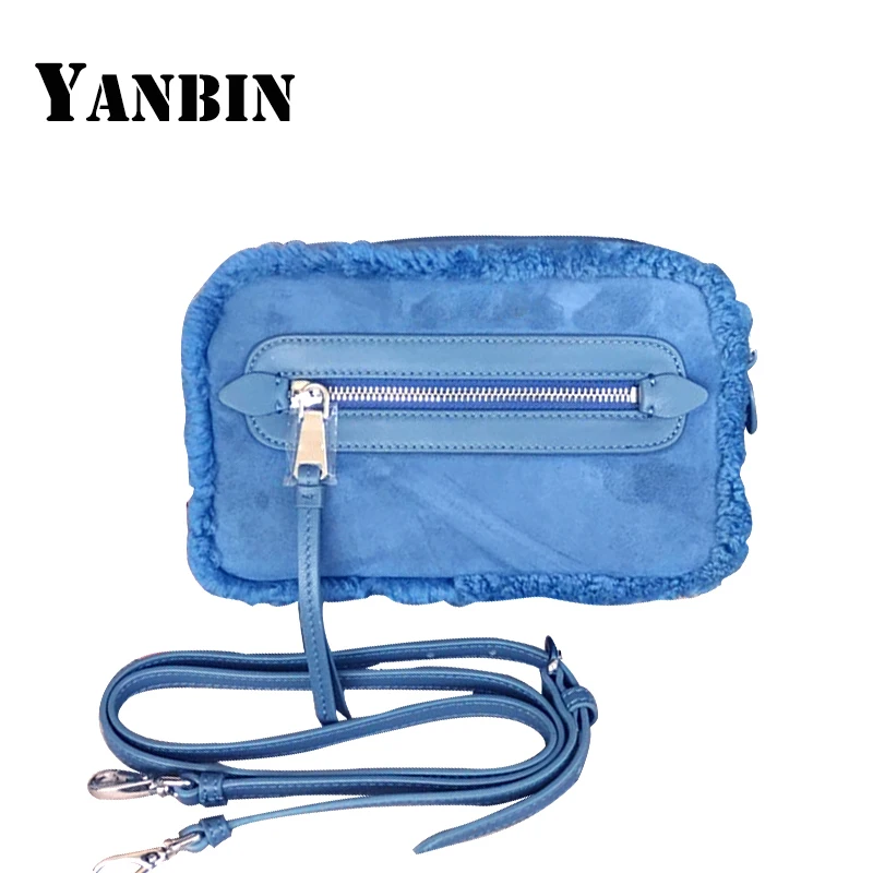 

YANBIN 2018 Hot Luxury brand Design Handbags high quality women's Sling bag Blue Eiderdown Female Shoulder Bag Women Zipper bags
