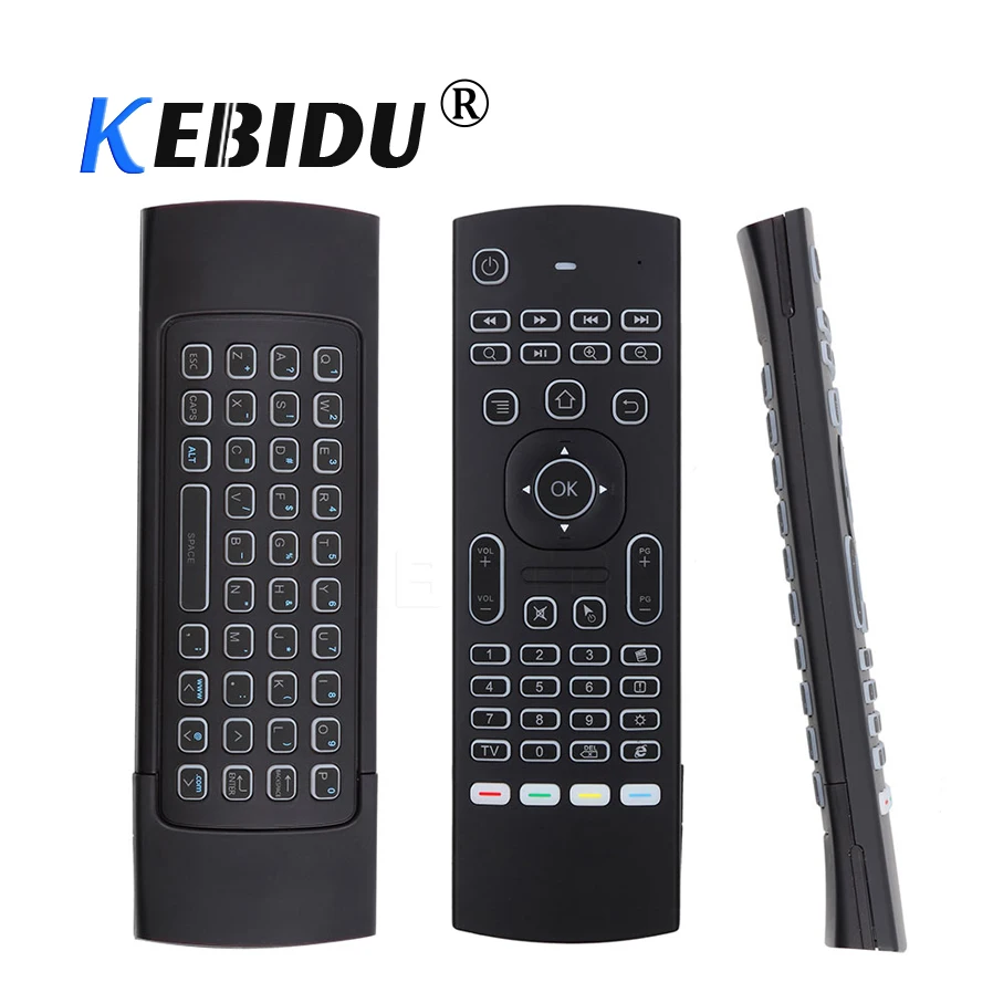 

kebidu Mini 2.4G RF MX3-L Backlit Air Mouse Smart Wireless Keyboard IR Learning For Android TV Box For Mac OS / Linux / Windows