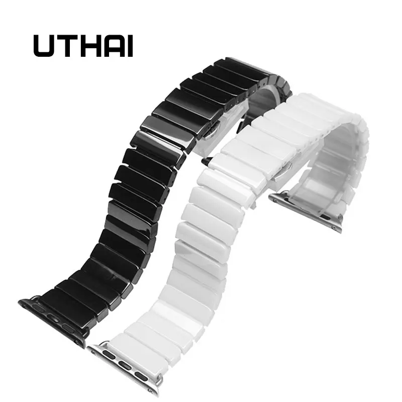 Ремешок керамический UTHAI A08 для APPLE Watch 4/3/2/1 42 мм/38 мм|Ремешки часов| |