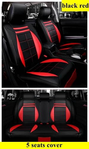 Red Кожаный чехол для сидения автомобиля для чехол для Geely CK emgrand ec7 emgrand_ec7 sc7 МК кросс x7, Защитные чехлы для сидений, сшитые специально для roewe 360 550 rx5 - Название цвета: Red
