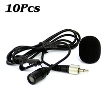 10 шт. 3,5 мм мини галстук на конденсаторный микрофон лацкан петличный зажим микрофон для лекции обучения конференции студия нательный передатчик