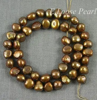 

Unique Pearls jewellery Store Loose Beads Brown Baroque Freshwater Pearl DIY Jewelry One Full Strand YLC1-89