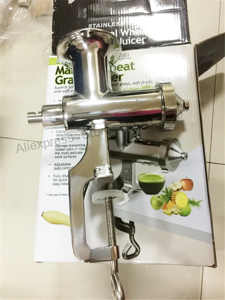 

Wheat Grass Juicer Hand Operated Wheatgrass Fruit Juicer Squeezer Heavy Duty With HIGHER Juice Yield