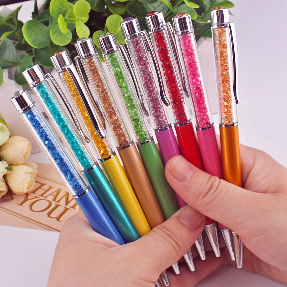 18-Colors-Crystal-Ballpoint-Pen-Fashion-Creative-Stylus-for-Writing-Stationery-Office-School-Pen-Ballpen-Black