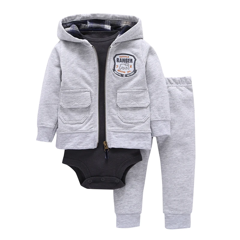 2018 boy clothes baby girl clothes 3 piece of set ,baby clothing set with zipper bebes winter new style snowsuit abrigos roupas