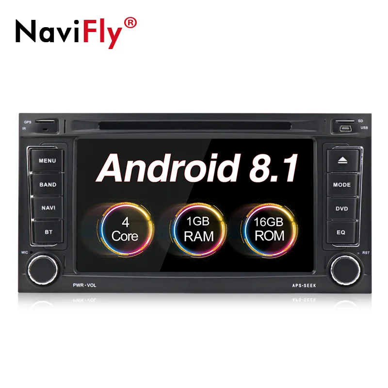 

NaviFly Android 8.1 Car dvd player radio audio For Volkswagen TOUAREG Transporter T5 Multivan with GPS navi BT WIFI RDS