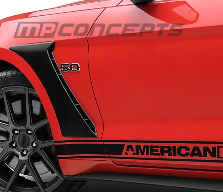 

For Ford Mustang Front and Back Leaf Plates of MP Air outlets on both sides of the grille 2015 2016 2017 2018 2019
