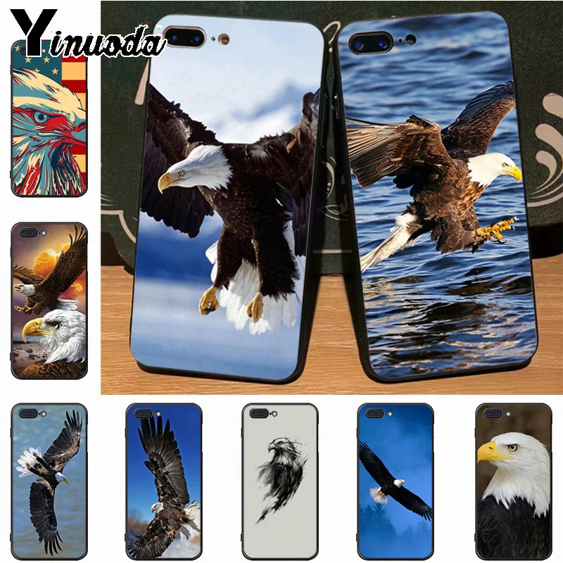 

Yinuoda eagle fly the sky animal Painted cover Colourful Style Design Case for Apple iPhone 8 7 6 6S Plus X 5S 11pro SE 5C case