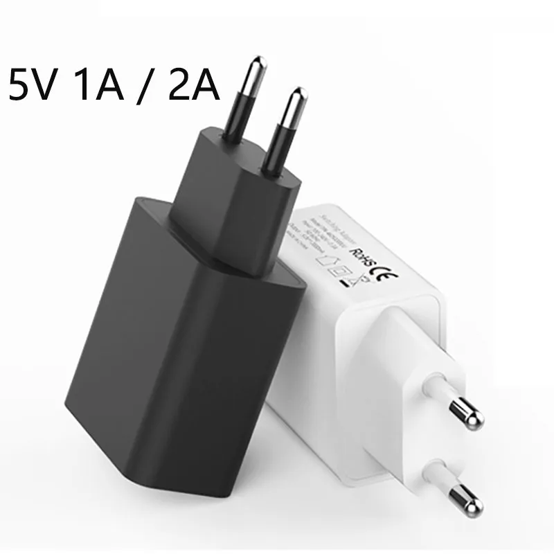 USB зарядное устройство 5 В 1A/5 В 2A USB дорожный телефон быстрое зарядное устройство EU штекер портативный телефон зарядное устройство адаптер