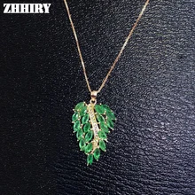 Натуральный Изумрудный драгоценный кулон ожерелье натуральный камень серебро 925 пробы женские ювелирные изделия