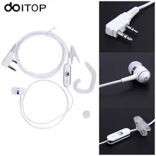 DOITOP 2 Pin наушники гарнитура Ушные крючки гарнитура вкладыши PTT Микрофон для BAOFENG KENWOOD Retevis HYT радио Walkie Talkie переговорные A3 наушники наушники для рации наушники с радио