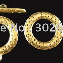 60 комплектов Золото под старину Металл точечный круг тумблер застежки A1420G