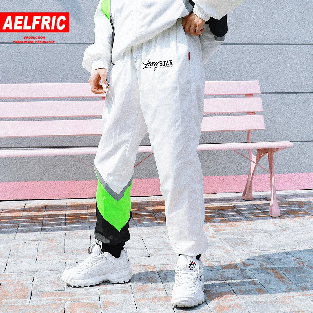 

Aelfric High Street Pant Women Fashion Street Embroidery Jogger Harem Pants Patchwork 3M Reflective Trousers Swearpants LS09