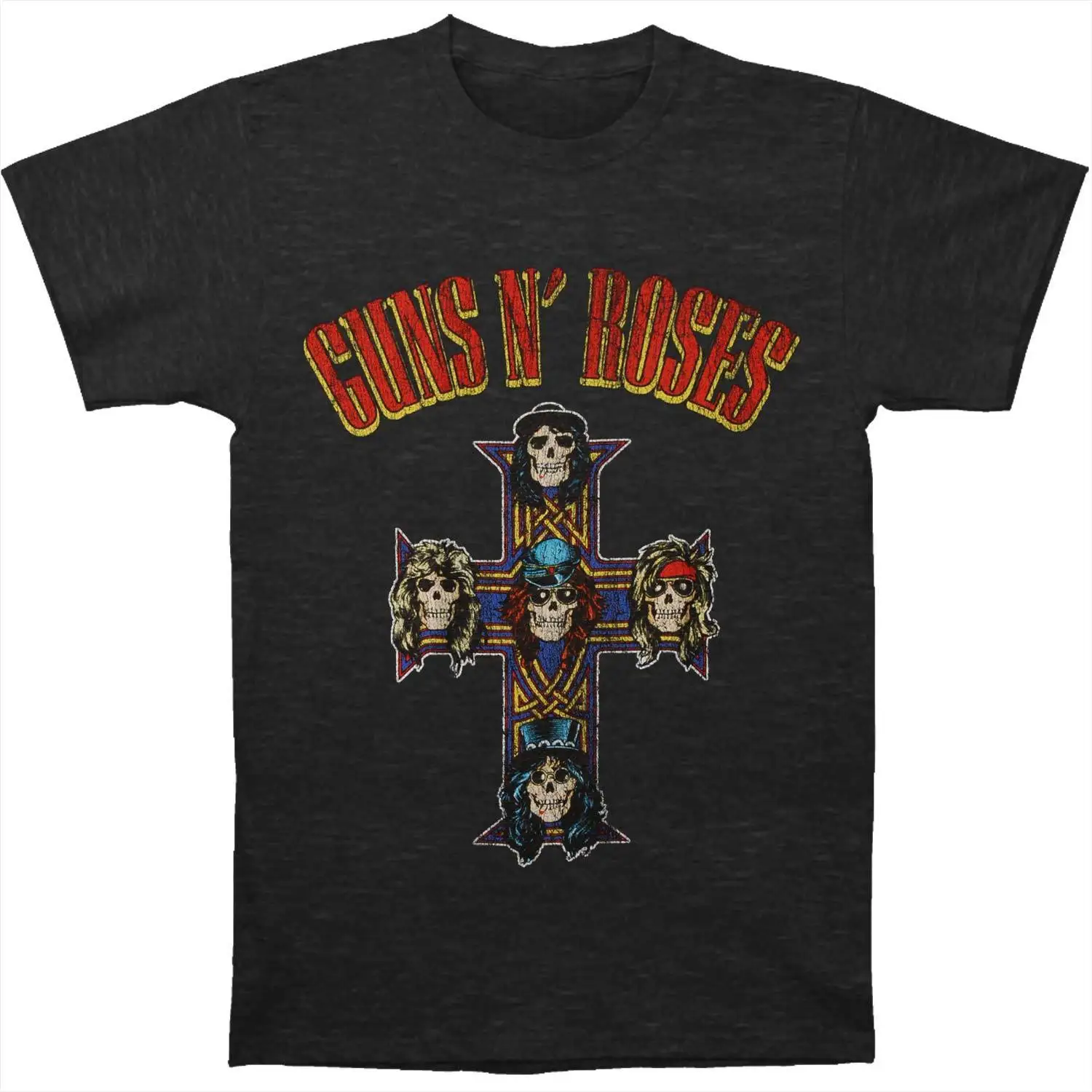 Guns N Roses Men's Cross T shirt Blackin TShirts from Men's Clothing