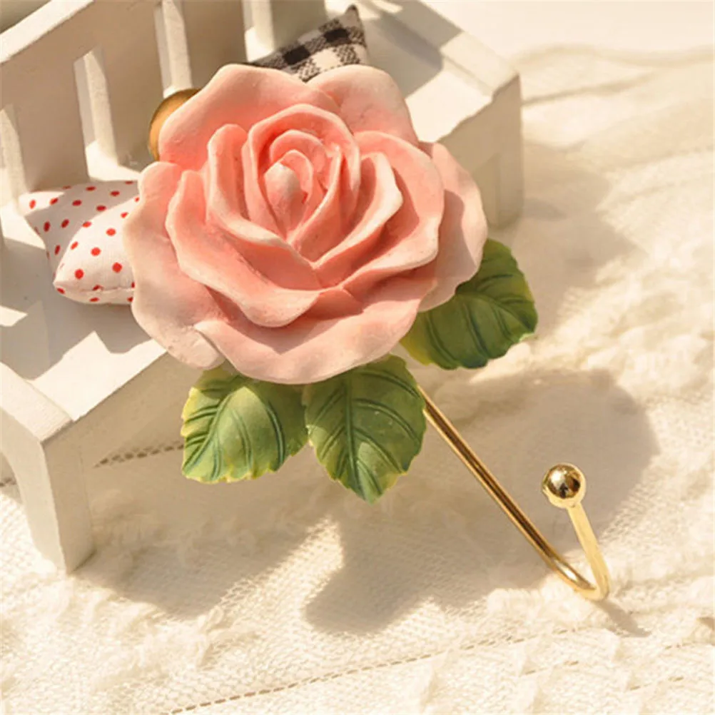 1 шт. пластик, пластиковые розы самоклеющиеся палочки на двери настенные плитки Полотенца Вешалка, крючок для ванной