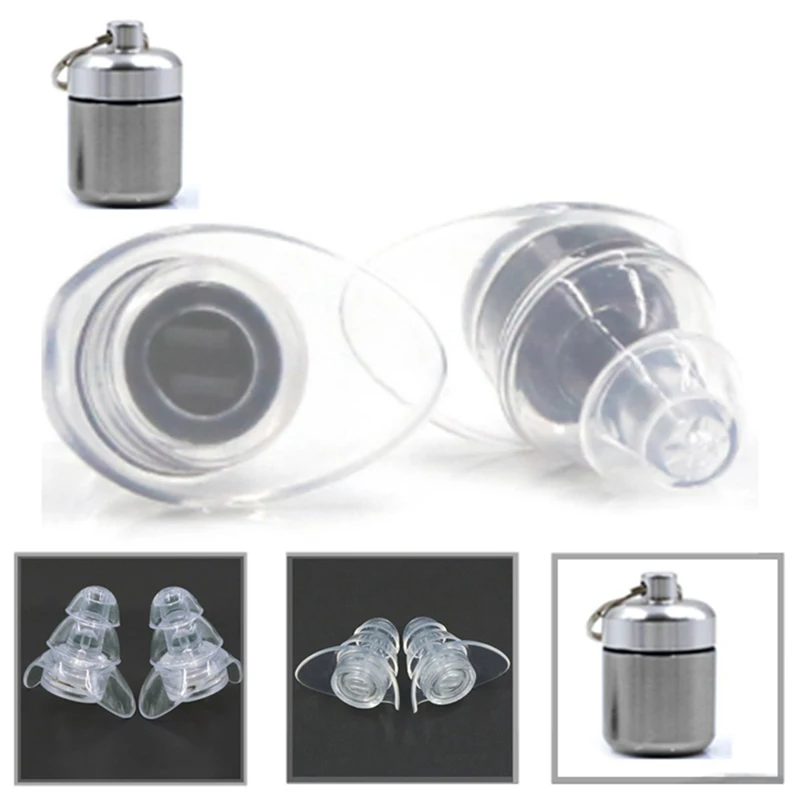 

1Pair Silicone Ear Plug Sound Insulation Ear Protection Reusable Noise Music Reducing Noise Earplugs For Sleep Drummer