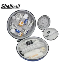 Shellnail Earphone Holder Case Storage Carrying Hard Bag Box Case For Airpod Headphone Accessories Earbuds Memory Card USB Cable