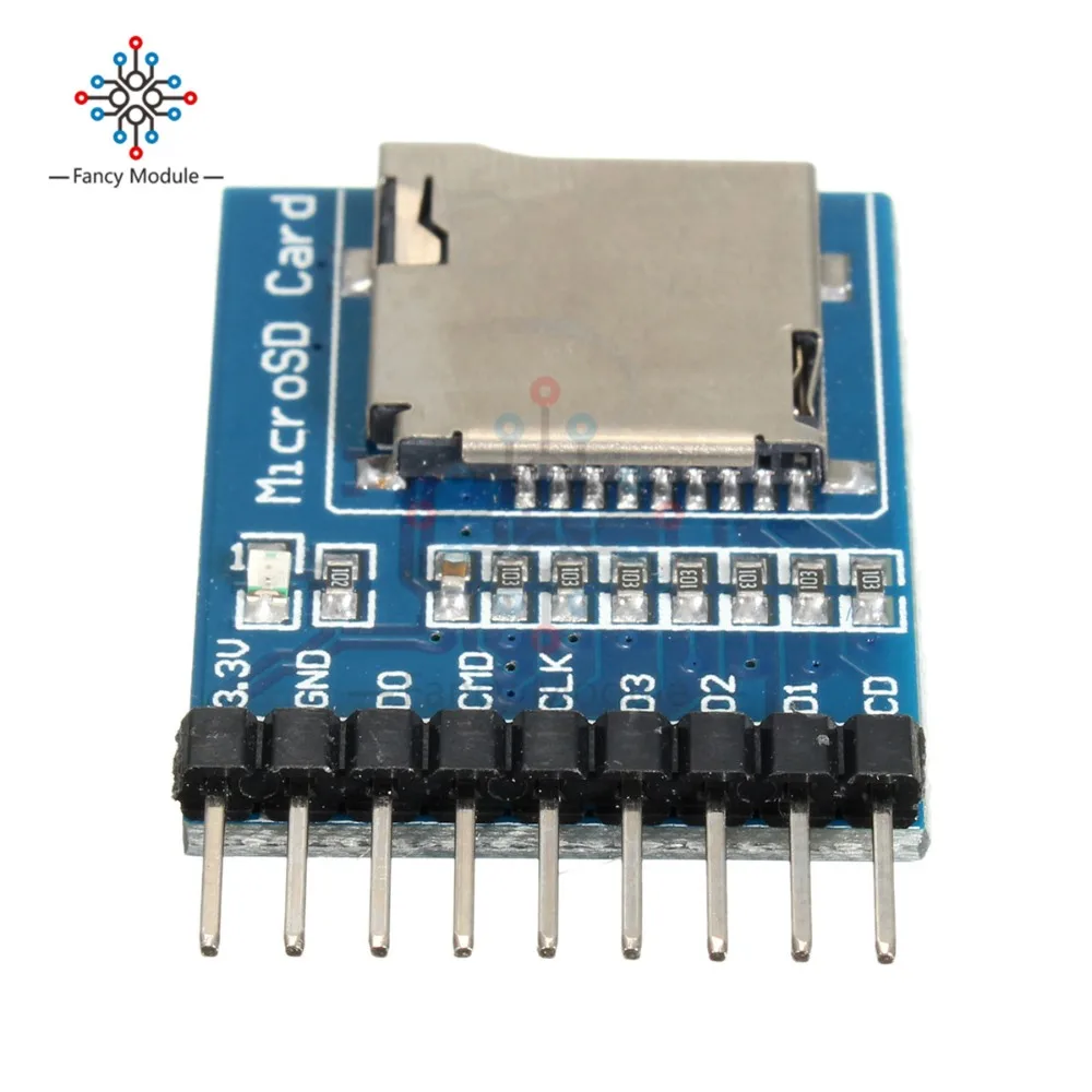 9 Pin Micro SD Card Reader читать и писать модуль хранения платы памяти для Arduino