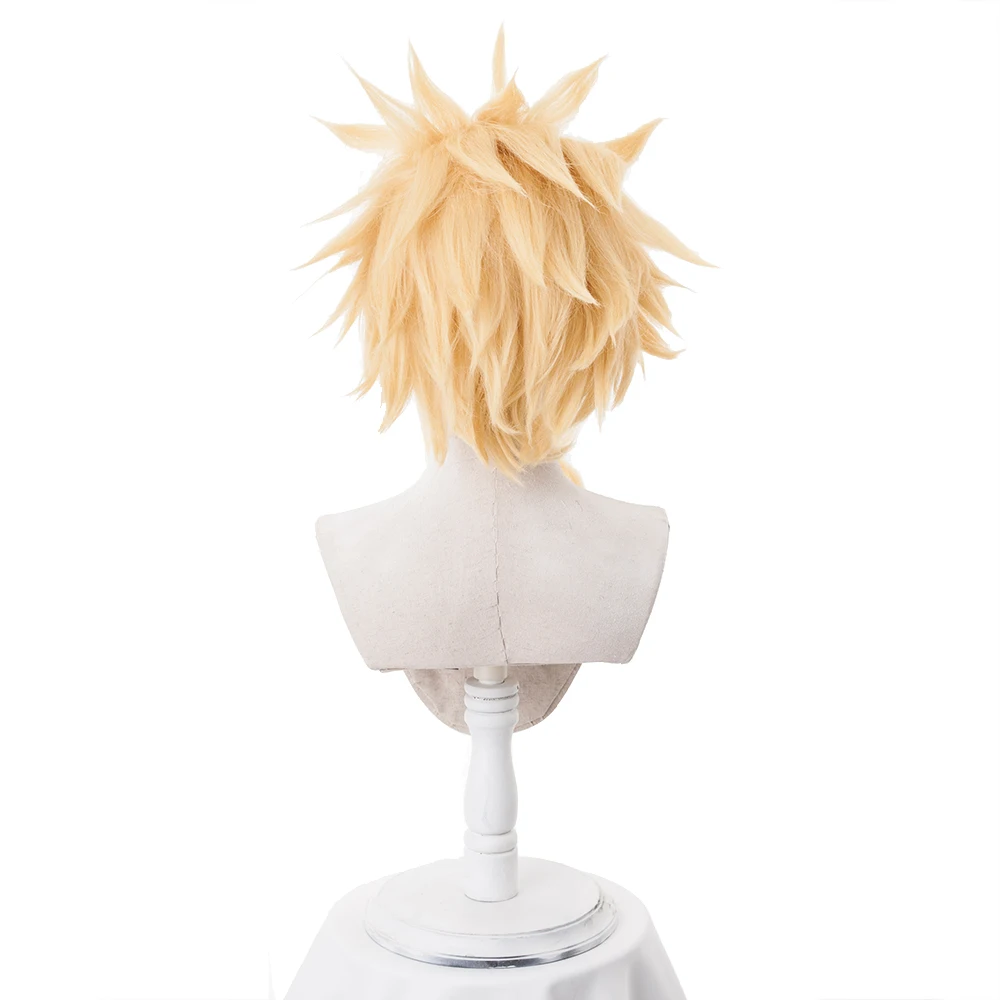 Герой Academy Boku no Hiro akadelia All Might короткий золотой синтетический термостойкий парик для косплея