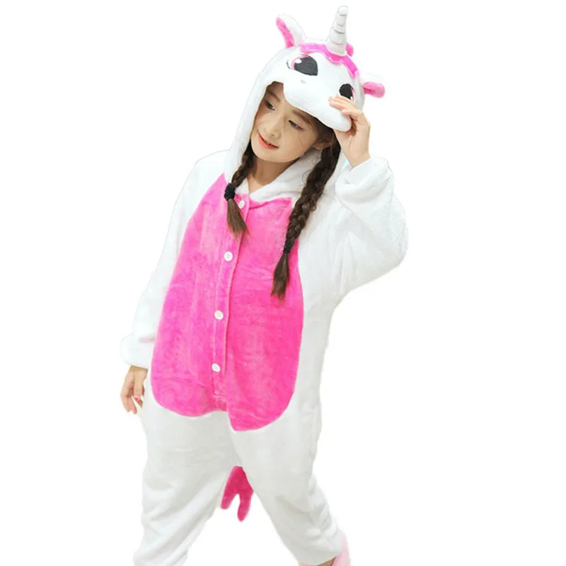 New Pijamas kids winter animal cartoon unicorn onesie unicorn costume child boys girls pyjama christmas kids pajama sets