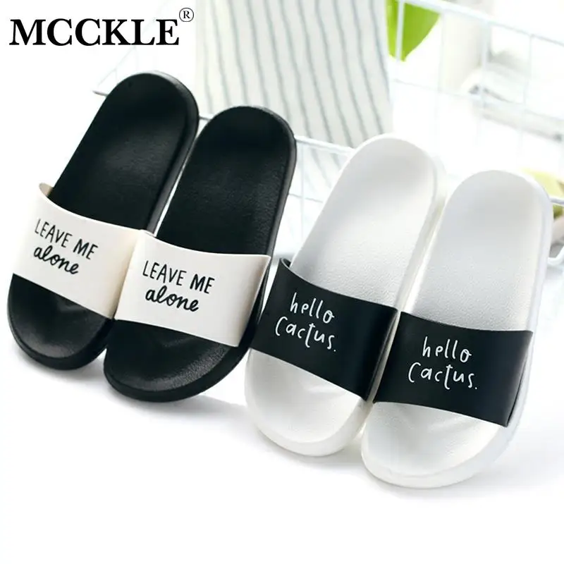 

Summer Women Slides Flat Slippers Slip On Female Beach Shoes Black White Sandals Flip Flops Zapatillas Mujer Free Shipping