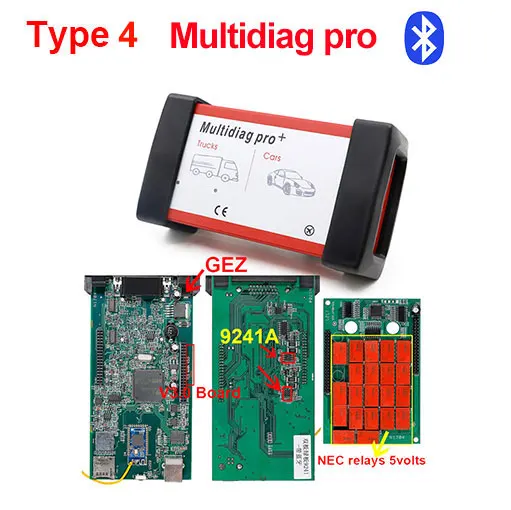 CDP TCS CDP V5.008 R2 V3.0 реле NEC OBD2 сканер cdp tcs pro plus автоматический диагностический инструмент для автомобилей грузовиков OBD2 считыватель кодов - Цвет: Multidiag pro