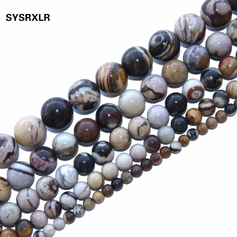 

Wholesale Charm Australia Zebra Natural Stone Beads For Jewelry Making DIY Bracelet Necklace 4/6/8/10/12 MM Strand 16''