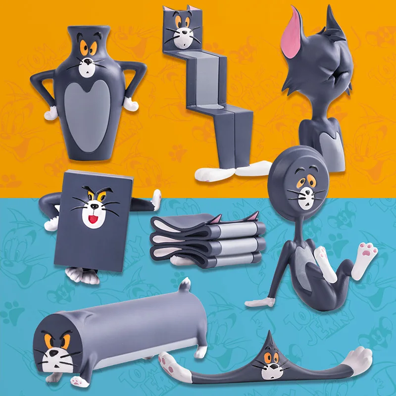 

5Pcs/Set Tom and Jerry Action Figure Toys Silly Tom Cat Funny Look Collection Model Room Decoration Toys for Children Kids