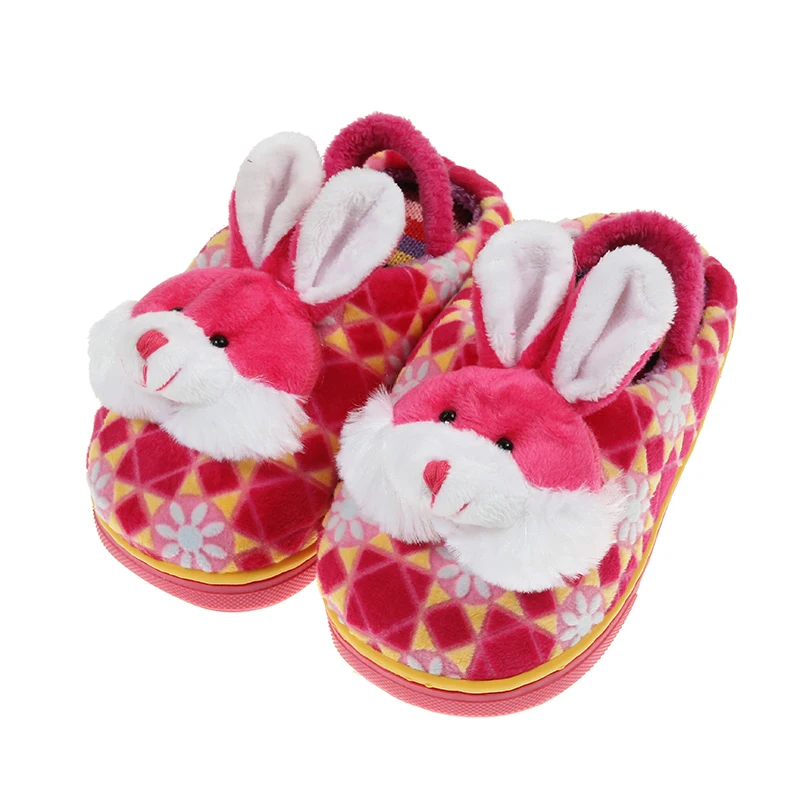 

New Brand Toddler Baby Warm winter Cotton Slippers Kids Cartoon Rabbit Home Furnishing Shoes Baby Girls Indoor Antiskid Slipper