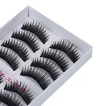 Макияж 10 пар природных длинными Поддельные ресницы ручной Толстая Накладные ресницы x7245down